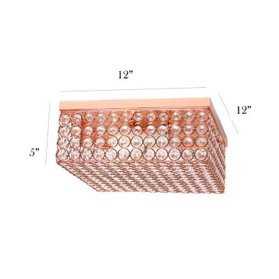 Image showing  2-Light Elipse Square Flush-Mount Ceiling Light