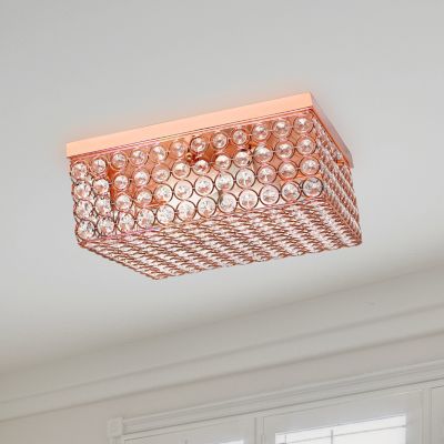 Image showing  2-Light Elipse Square Flush-Mount Ceiling Light
