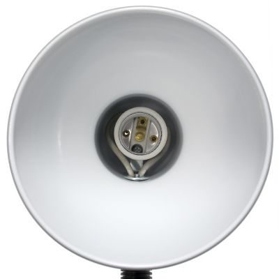 Image showing  13.85 in. H Basic Metal Desk Lamp with Flexible Hose Neck, White