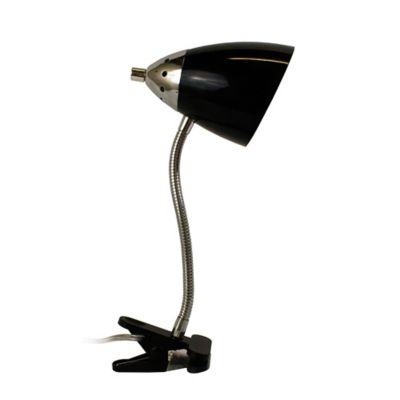 LimeLights 17.5 in. H Flexible Gooseneck Clip Light Desk Lamp, Black