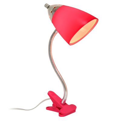 Image showing  17.5 in. H Flexible Gooseneck Clip Light Desk Lamp, Pink