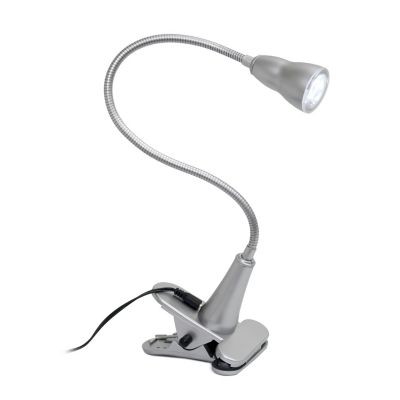 Image showing  22.75 in. H LED Gooseneck Clip Light Desk Lamp, Silver