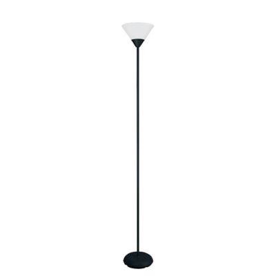 Simple Designs 71.25 in. 1-Light Stick Torchiere Floor Lamp, Black