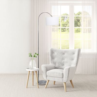 Image showing  66 in. Arched Floor Lamp, White