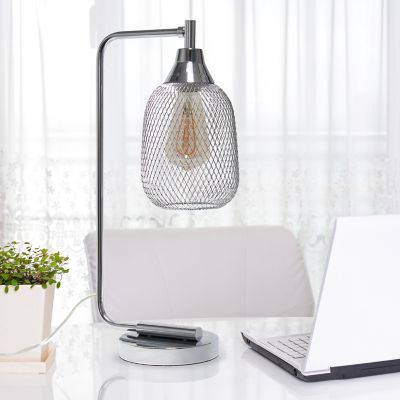Image showing  Industrial Mesh Desk Lamp, Chrome