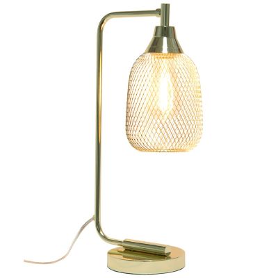 Image showing  Industrial Mesh Desk Lamp, Gold