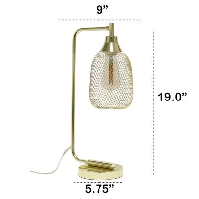 Image showing  Industrial Mesh Desk Lamp, Gold