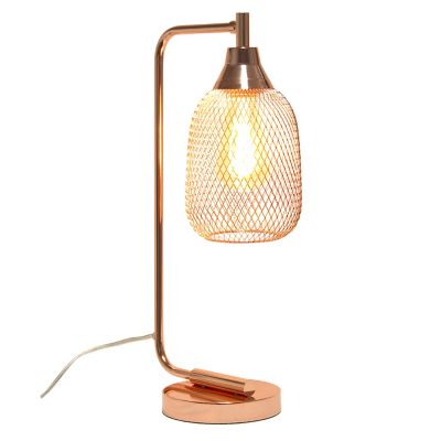 Image showing  Industrial Mesh Desk Lamp, Rose Gold