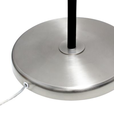 Image showing  59 in. Matte Swivel Floor Lamp with Inner Dome Shade, Brushed Nickel