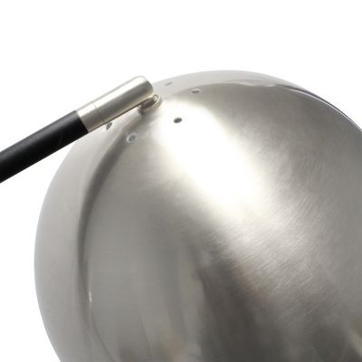 Image showing  59 in. Matte Swivel Floor Lamp with Inner Dome Shade, Brushed Nickel