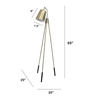 Image showing  65 in. Industrial 1-Light Tripod Floor Lamp with Interior Spotlight