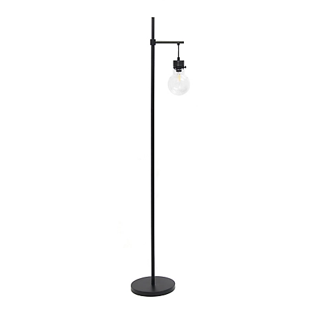 Lalia Home 60 in. Matte 1-Light Beacon Floor Lamp with Clear Glass Shade