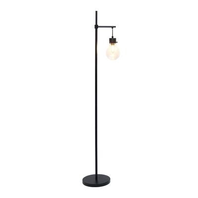 Image showing  60 in. Matte 1-Light Beacon Floor Lamp with Clear Glass Shade