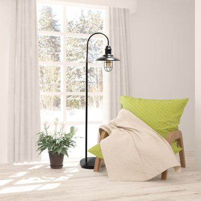 Lalia Home 64 in. Modern Farmhouse 1-Light Floor Lamp, Bronze