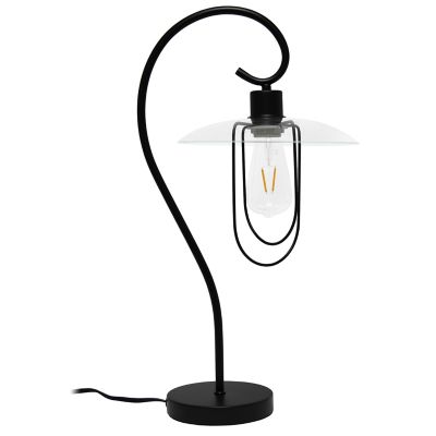 Image showing  Modern Metal Scroll Table Lamp, Black