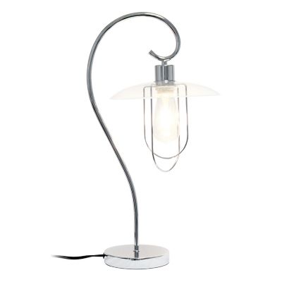 Image showing  Modern Metal Scroll Table Lamp, Chrome