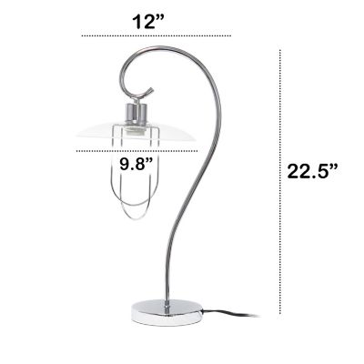 Image showing  Modern Metal Scroll Table Lamp, Chrome