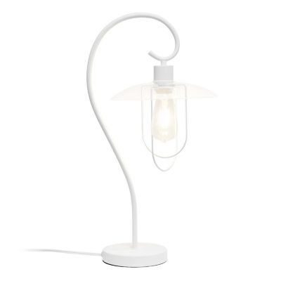Image showing  Modern Metal Scroll Table Lamp, White