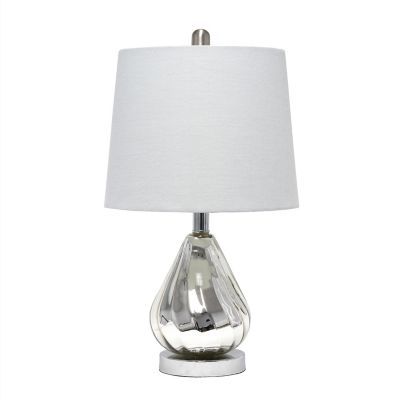 Lalia Home Pear Table Lamp with Gray Fabric Shade