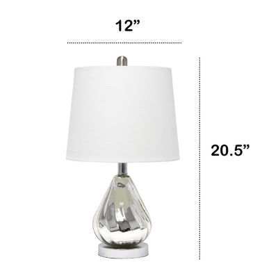 Image showing  Pear Table Lamp with White Fabric Shade