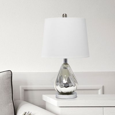 Image showing  Pear Table Lamp with White Fabric Shade