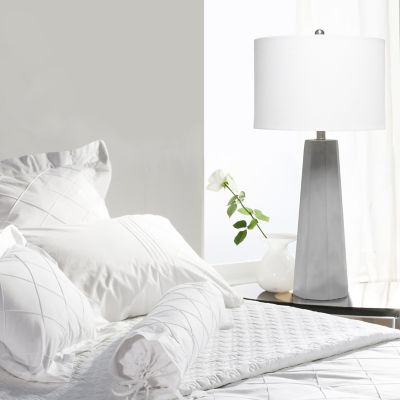 Lalia Home Pillar Table Lamp with Fabric Shade