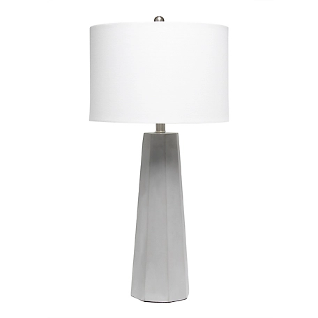 Lalia Home Pillar Table Lamp with Fabric Shade