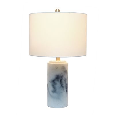 Image showing  Marbleized Table Lamp with Fabric Shade