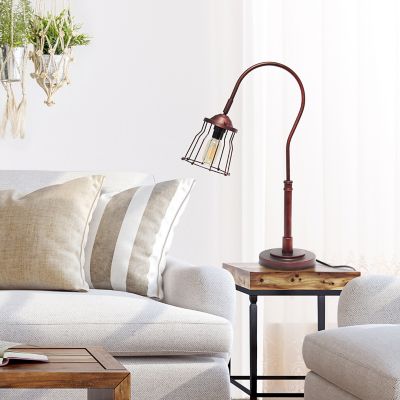 Lalia Home Rustic Caged Shade Table Lamp