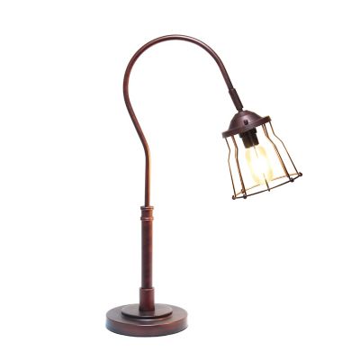 Image showing  Rustic Caged Shade Table Lamp