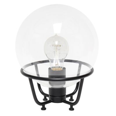 Image showing  Old World Globe Glass Table Lamp, Black