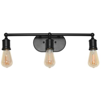 Image showing  3-Light Industrial Metal Vanity Light