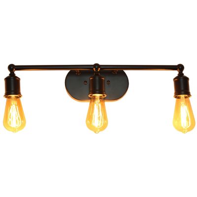 Image showing  3-Light Industrial Metal Vanity Light