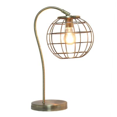 Image showing  Arched Metal Cage Table Lamp