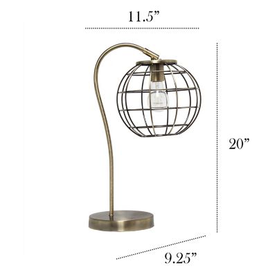 Image showing  Arched Metal Cage Table Lamp