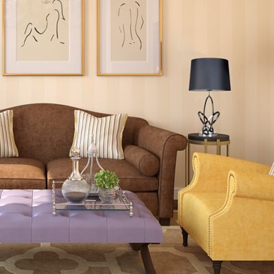 Elegant Designs 27.75 in. H Modern Art Chrome Table Lamp with Lamp Shade