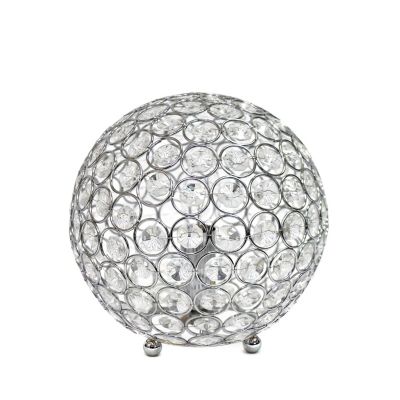Image showing  8 in. H Crystal Ball Sequin Table Lamp, Chrome