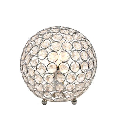 Image showing  8 in. H Crystal Ball Sequin Table Lamp, Chrome