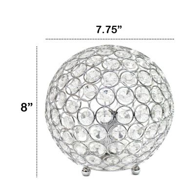 Image showing  8 in. H Crystal Ball Sequin Table Lamp, Chrome