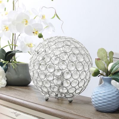 Image showing  8 in. H Crystal Ball Sequin Table Lamp, Chrome