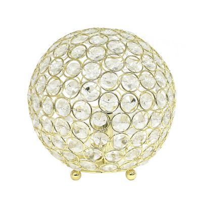 Image showing  8 in. H Crystal Ball Sequin Table Lamp, Gold
