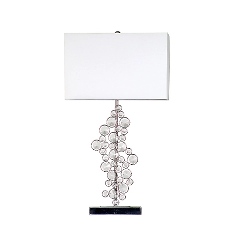 Elegant Designs 26.25 in. H Prismatic Crystal Sequin Table Lamp