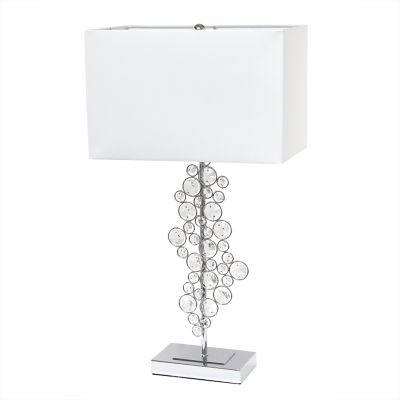 Image showing  26.25 in. H Prismatic Crystal Sequin Table Lamp