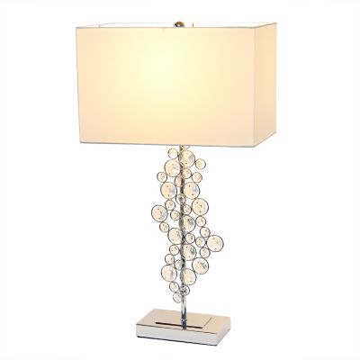 Image showing  26.25 in. H Prismatic Crystal Sequin Table Lamp