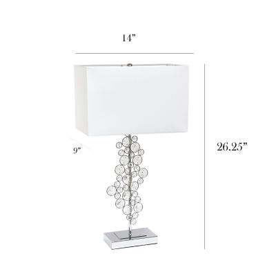 Image showing  26.25 in. H Prismatic Crystal Sequin Table Lamp