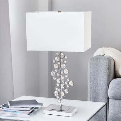 Image showing  26.25 in. H Prismatic Crystal Sequin Table Lamp