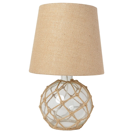 Elegant Designs 15.25 in. H Netted Glass Table Lamp, Clear