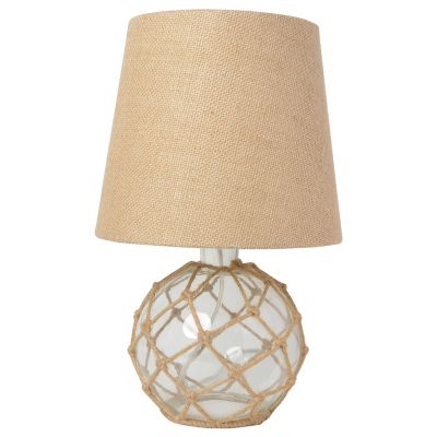 Image showing  Netted Glass Table Lamp, 15.25 in., Clear