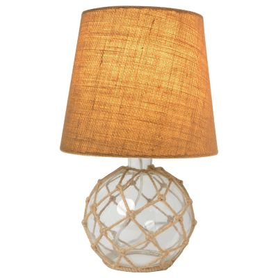 Image showing  Netted Glass Table Lamp, 15.25 in., Clear