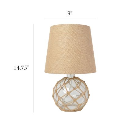 Image showing  Netted Glass Table Lamp, 15.25 in., Clear